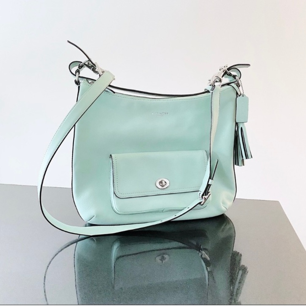 Mint Green Coach legacy hobo crossbody